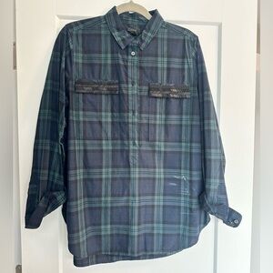 Women’s J. Crew plaid top size 12